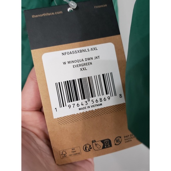 NEW The North Face Minoqua Insulated 550-Down Jacket Women's XXL Evergreen Green - Picture 3 of 6